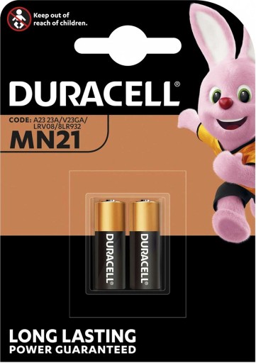 2x BATÉRIA 12V DURACELL A23 23A K23A MN21 L 1028