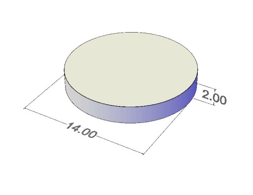 Neodymový valcový magnet MW 14x2 mm N3810 ks.