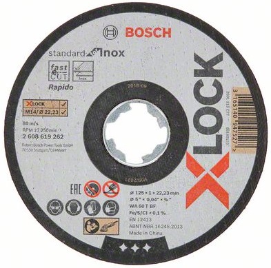 BOSCH KORUNDOVÝ DISK na oceľ 125/1,0mm X-LOCK