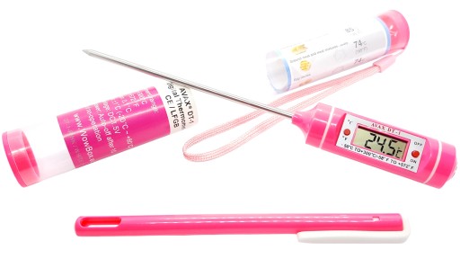 AVAX DT1 ČIPOVÝ TEPLOMER LCD Kuchyňa - RUŽOVÁ