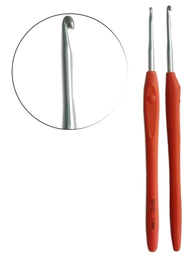 Hliníkový Háčik na háčkovanie s ergonomickou rukoväťou 2,5 SKC