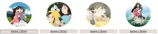 Manga Anime Wolf detské špendlíky MNOHÉ DIZAJNY