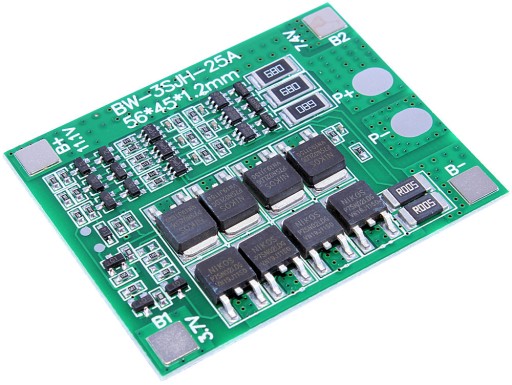 BMS modul 3s 25A Li-ion 18650 10,8V nabíjačka