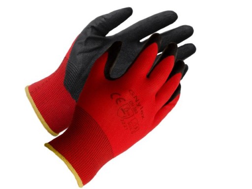 Latexové pracovné rukavice STRONG VAMPIRE, červené, 1003, 9