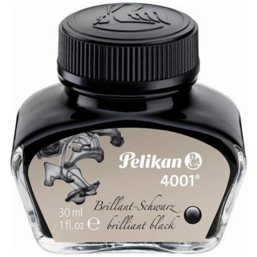 Čierny ATRAMENT 30ml SKLENENÁ Fľaša Pelikan ATRAMENT NAJVYŠŠEJ KVALITY