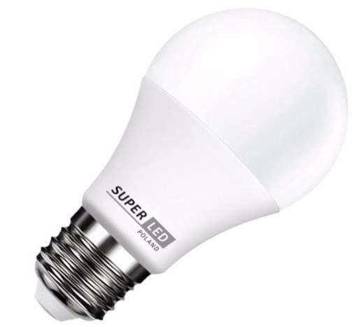 LED žiarovka E27 800lm 10w=80w Studená SUPERLED