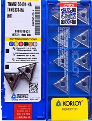 TNMG 160404 hliníkové vymeniteľné doštičky KORLOY