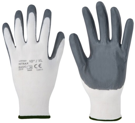 Nitrilové pracovné rukavice Nitrax, 1 pár, veľkosť 11