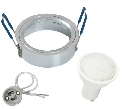 Halogénové svietidlo pevné kruhové + GU10 LED 5W 79998