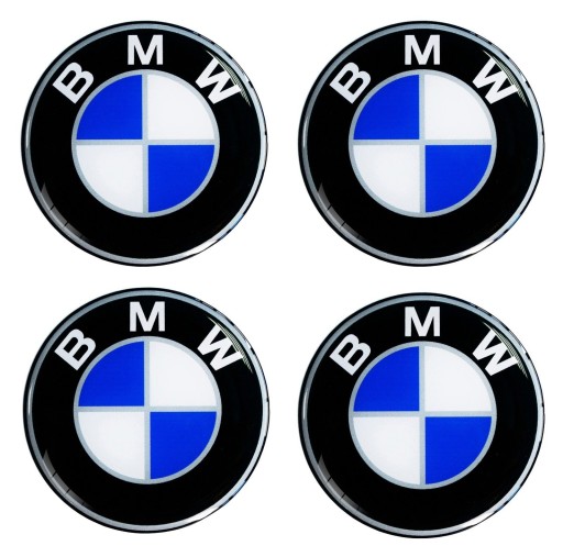 BMW 70mm Embl Stickers pre ráfiky nábojov Silikón