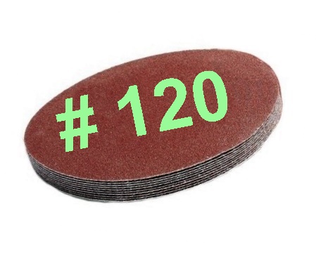 Kotúč brúsneho papiera na suchý zips 125 mm 50 kusov #120