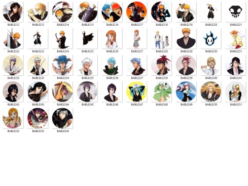 Manga Anime Bleach špendlíky MNOHÉ DIZAJNY