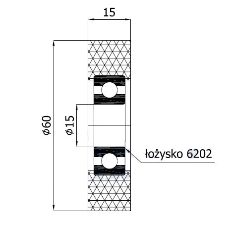 VALCE VALCE fi 60mm TLAKOVÉ VALCE šírka 15mm