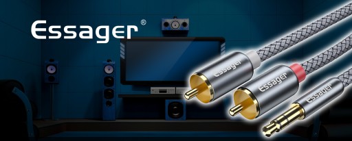 KÁBEL AUDIO KÁBEL HQ 2x RCA MINI JACK 3,5MM CINCH STEREO GOLD HD 3M