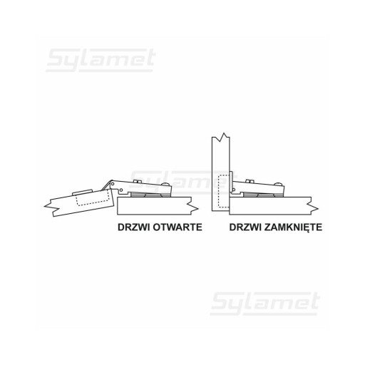 Hydraulický samozatvárací skrytý záves