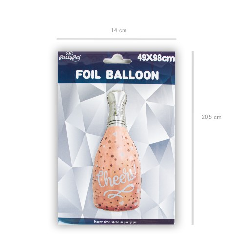FÓLIOVÝ BALÓN ŠAMPANSKÉHO k narodeninám ročného dieťatka - 98cm