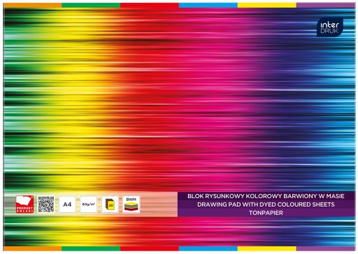 Interprint, farebný blok A4, 20 listov