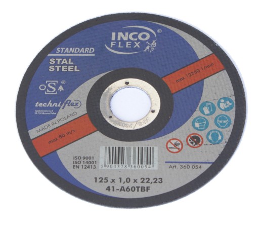 Kovový rezací kotúč 125x1mm INCO FLEX