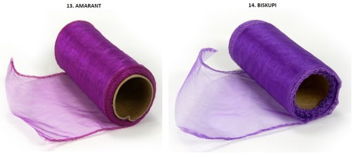 ORGANZA BRIED ORGANTÍN ROLEČKA 23 FARIEB 9m/12cm