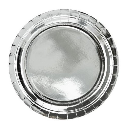 Jednorazové taniere 6ks-23cm SILVER Large Party