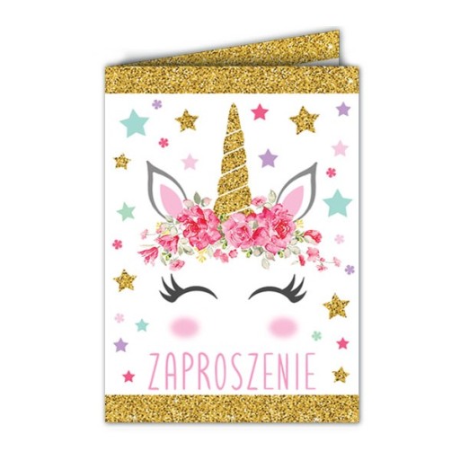 Pozvánky na narodeniny Rainbow Unicorn, 2 ks