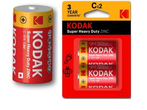 2x Batéria KODAK 1,5 V C R14 R14P LR14 4014 MN1400