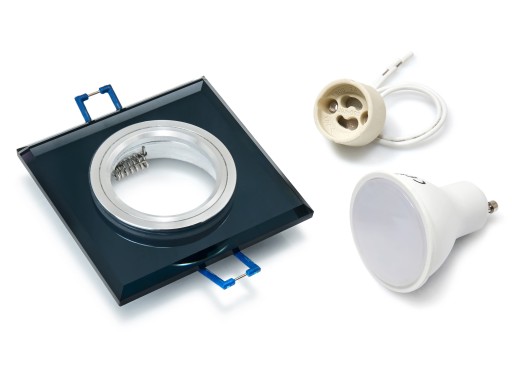 SET HALOGÉNOVÝCH SKLENENÝCH SVIETIDIEL + LED 6W + GU10