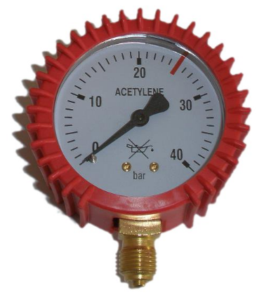 ACETYLÉNOVÝ VALEC TLAKOMER 40 BAR ZÁVIT M12x1,5