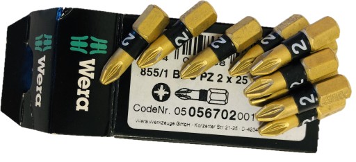 Wera - Bit 855/1 TH PZ 2x25mm - t séria na drevo