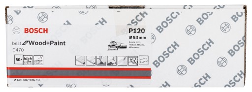 Brúsny papier na suchý zips 93x185 mm GR.120 BOSCH