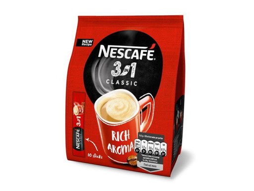 NESCAFE 3V1 ROZPUSTNÝ KÁVOVÝ NÁPOJ VO VRECKÁCH 170g (10ks x 17g)