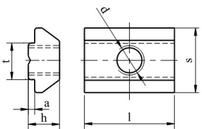 Matica M6 pre hliníkové profily 3030 - 10 ks.