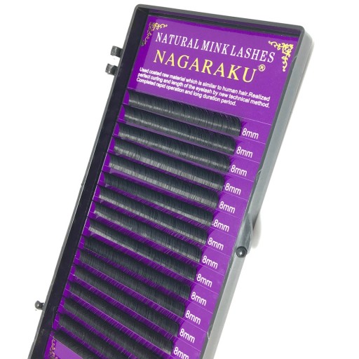 NAGARAKU Minkové mihalnice D 0,07 11mm 16 pásikov