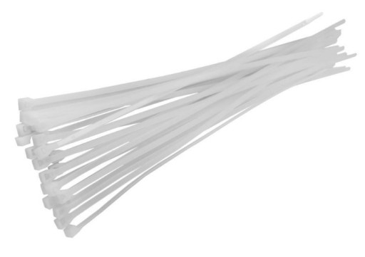 100ks KLIPOVACIE VIAZAČKY BIELY 4,8x450 mm