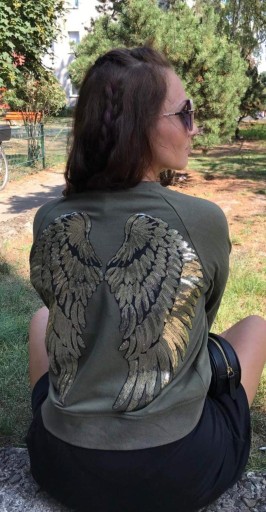 Termo nášivka Flitre Gold Wings VEĽKÁ 34cm