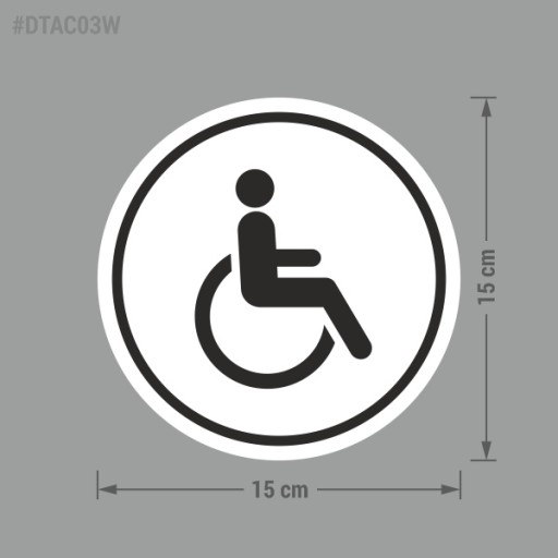 WC pre invalidov, nálepka 15x15