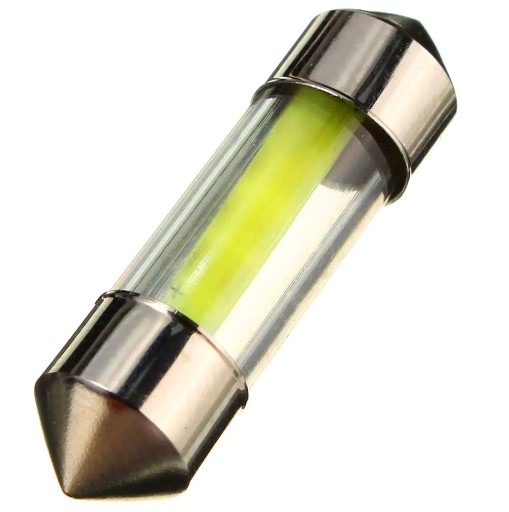 COB vlákno 41 mm LED C3W C5W C10W sklenená trubica