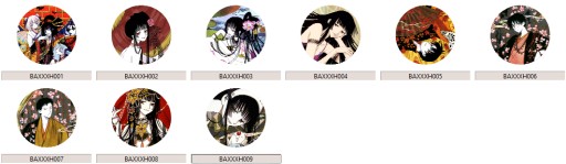 Manga Anime xxxHOLiC CLAMP kolíky MNOHÉ DIZAJNY