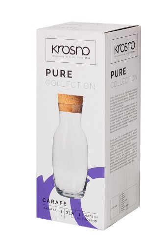 Karafa na vodu PURE KROSNO s prírodným korkom