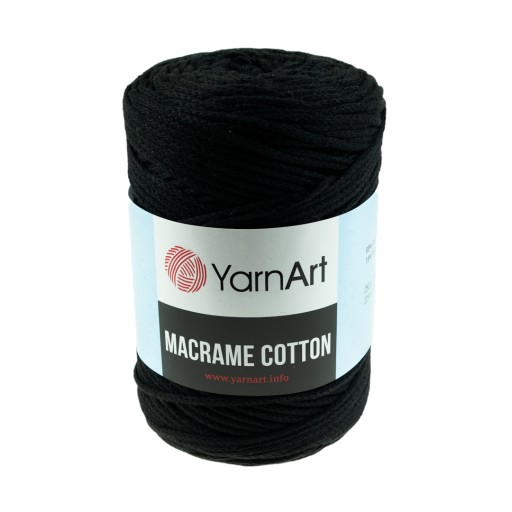 250g makramé struna Macrame Bavlna čierna 750