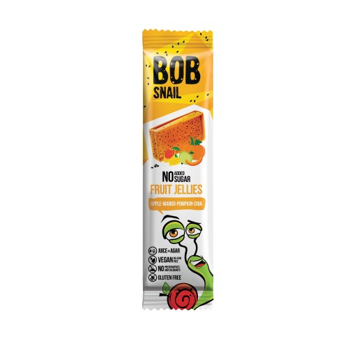 Bob Snail Jelly Želé jablko Mango tekvica Chia semienka 38g
