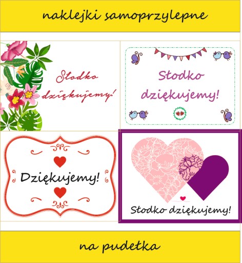 ŠTÍTKY NÁLEPKY NA KRABICE NA TORTY pre hostí x1