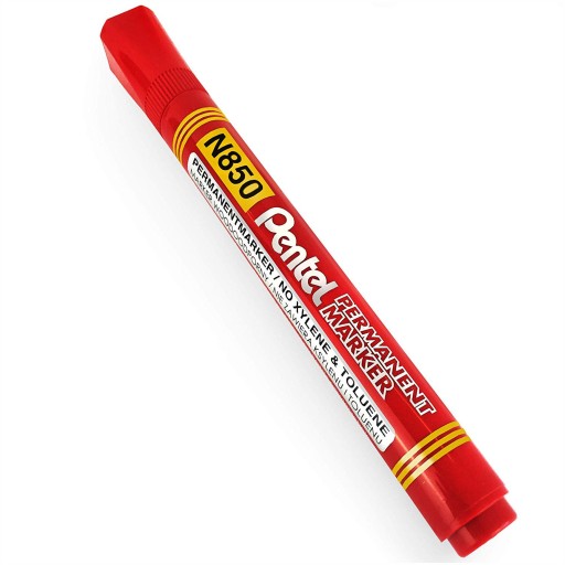 Permanentný popisovač PENTEL N850, okrúhly červený