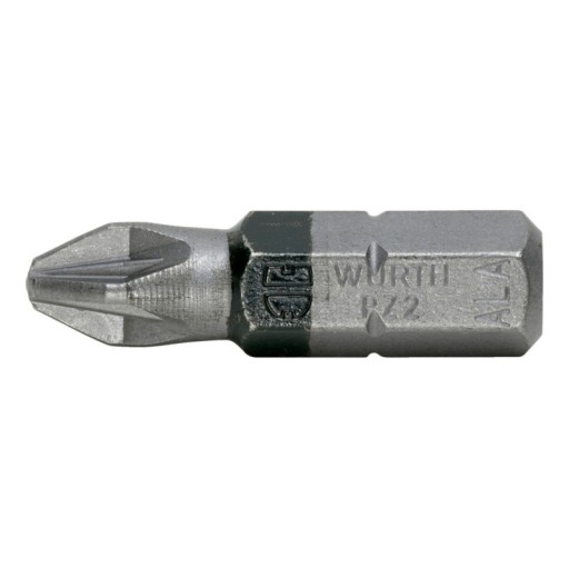 BIT PZ2 POZIDRIV ČIERNA 1/4 PALCA 25 MM WURTH