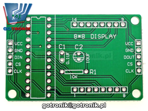 8x8 MAX7219 LED zobrazovací modul - DIY___BTE-164