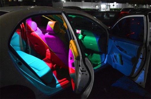 2 W5W LED T10 RGB ŽIAROVKY 16 FAREBNÉ PARKOVACIE DIAĽKOVÉ OVLÁDANIE