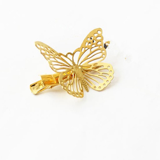 VLASOVÁ ČIAPKA, zlatá prelamovaná bobby pin, BOHO BOTTERFLY