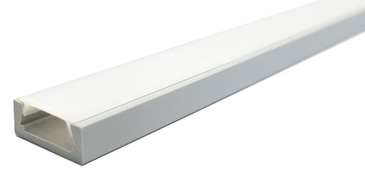 ŠEDÝ POVRCH PVC PROFIL pre LED 1m + LAMPA