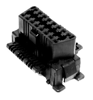 KONEKTOR OBDII OBD2 TOYOTA ČIERNA MONTÁŽNA ZÁSUVKA