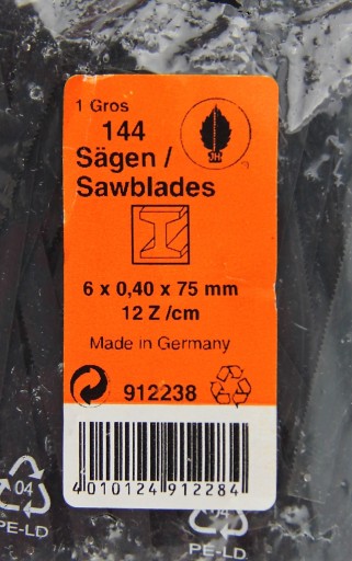 Pílové listy na kov s čapom JH 135/126 mm